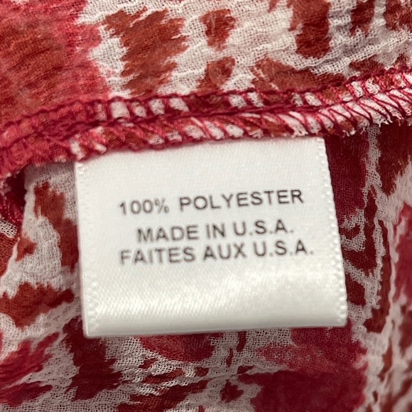 MISA Los Angeles Eba Rust White Floral Ruffle Sleeveless Mini Dress Size Large - Picture 8 of 12